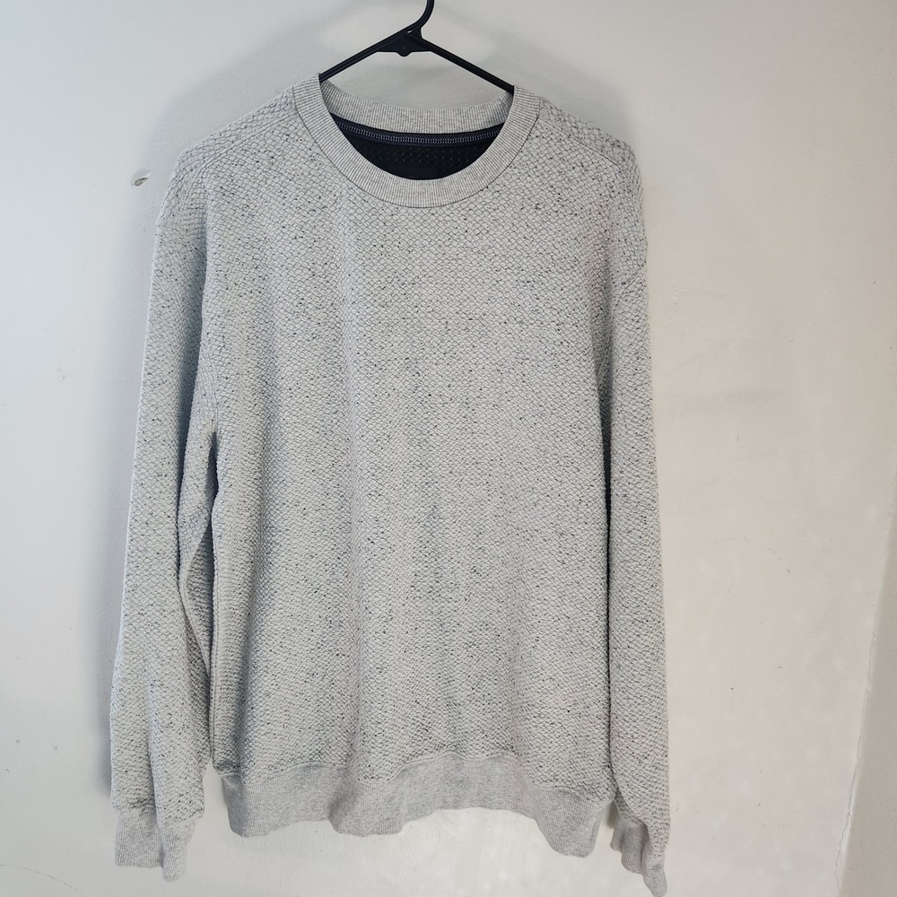 Redmond Clothing Outfitters Mens Medium Gray Textured Speckled Crewneck Sweater